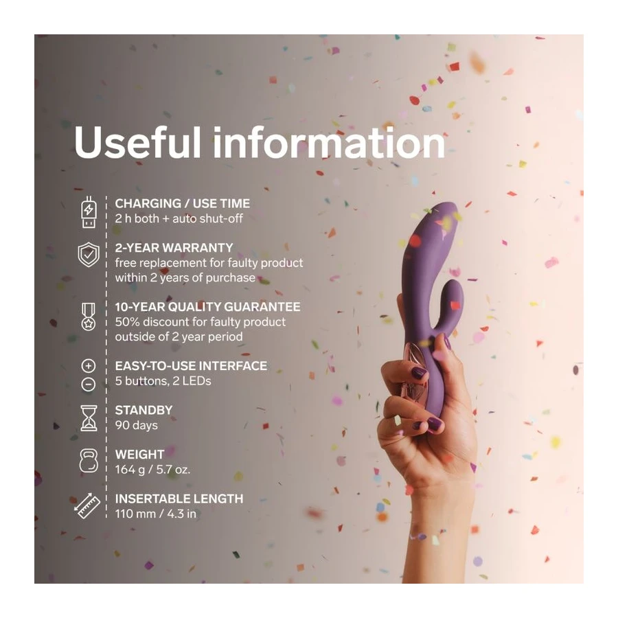 LELO - INA THRUST RABBIT VIBRADOR DE EMPURRA ROXO